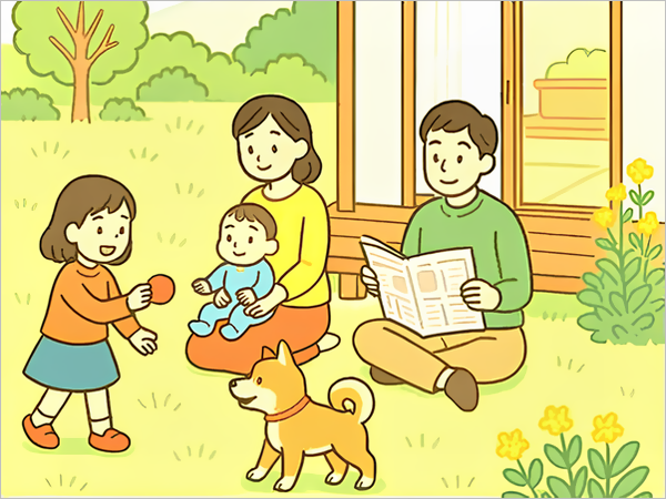 団欒中の家族