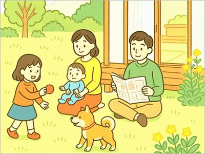 団欒中の家族