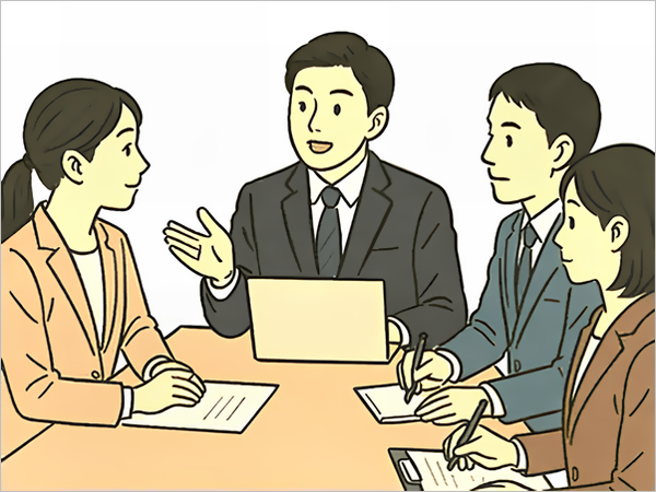 会議中の会社員達