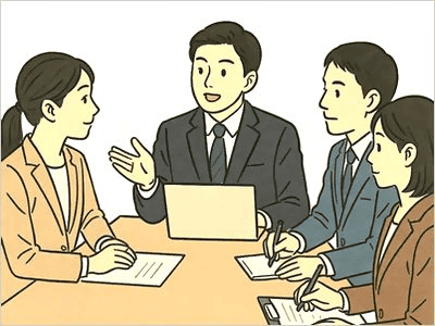 会議中の会社員達